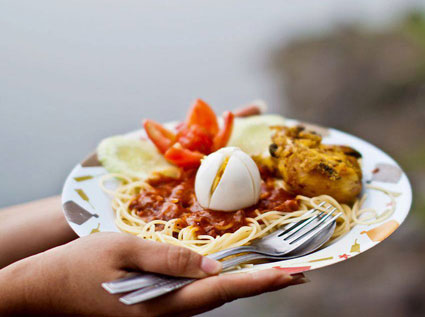 Spaghetti on Mount Rinjani
