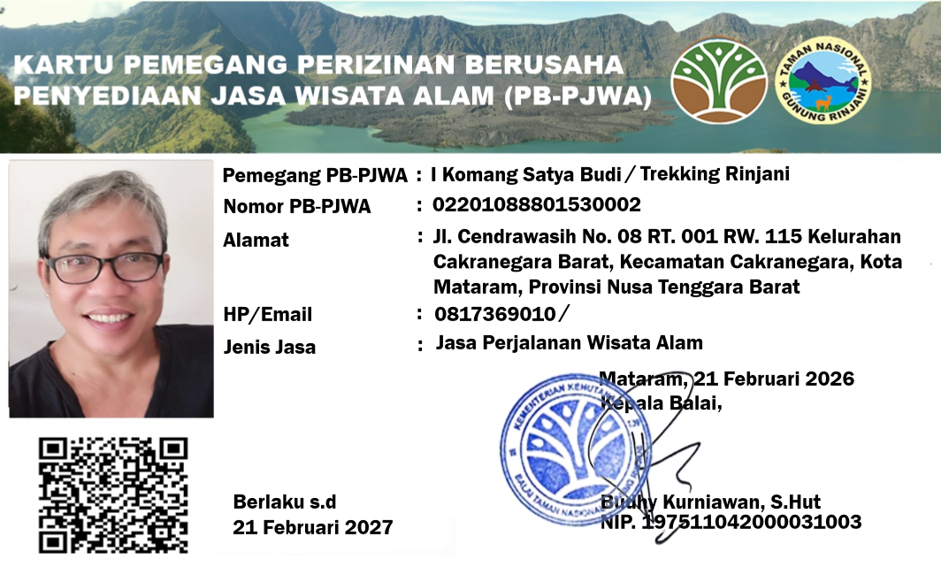 Rinjani Trekking License
