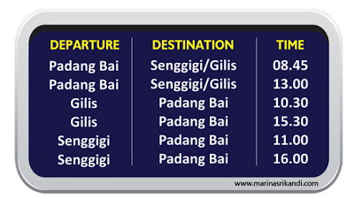 Time table crossing Speed boat from Bali To Lombok and return