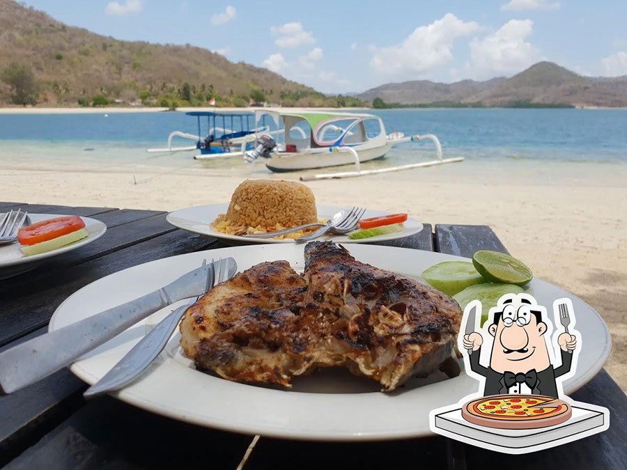 Sea food local restaurant at Gili Sudak
