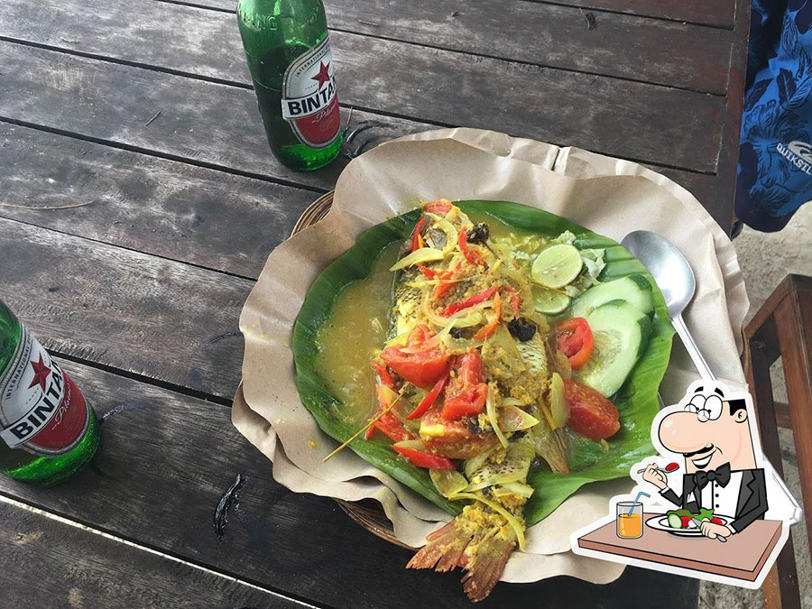 Sea food local restaurant at Gili Sudak