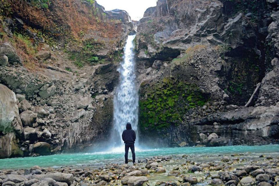 Telaga Madu waterfall in Sembalun Mt Rinjani
