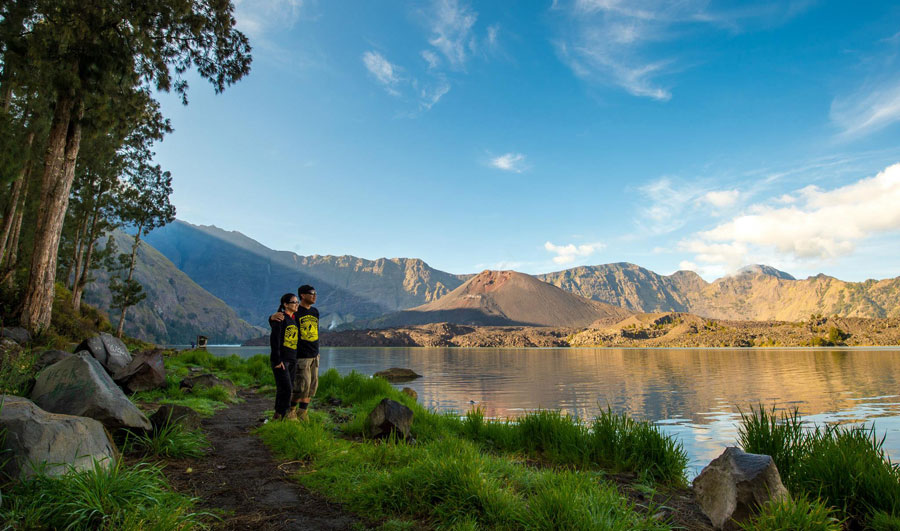 Lake Segara Anak altitude 2000m of Mount Rinjani - Lombok Island Indonesia